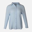 Women Long Sleeve Cotton Double Cloth Solid Shirt