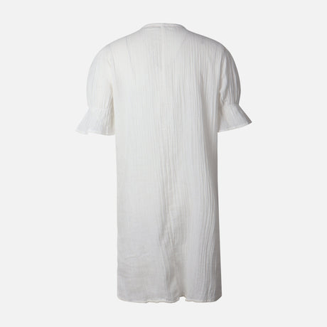 Women 3/4 Sleeve Solid Cotton Double Cloth Tunic