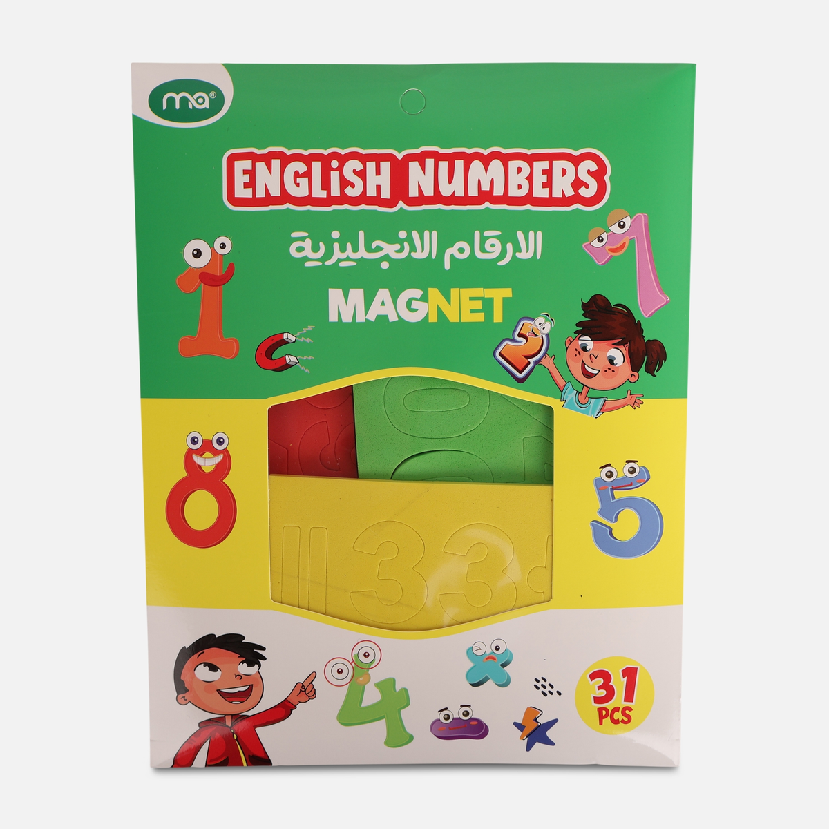 31 Pieces English Numbers Magnet Set