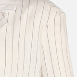 Women Striped Long Blazer