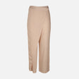 Women Draped Wrap Straight Leg Pant