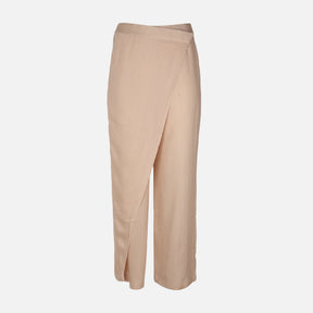 Women Draped Wrap Straight Leg Pant