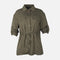 Women Double Pocket Long Shacket