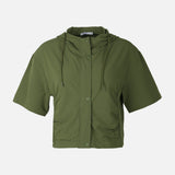 Women Oversized Hooded Shacket