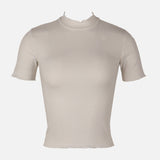 Women Rib Basic Tshirt