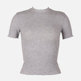Women Rib Basic Tshirt