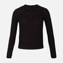 Women Rib Jacquard Long Sleeve T-Shirt