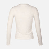 Women Rib Jacquard Long Sleeve T-Shirt
