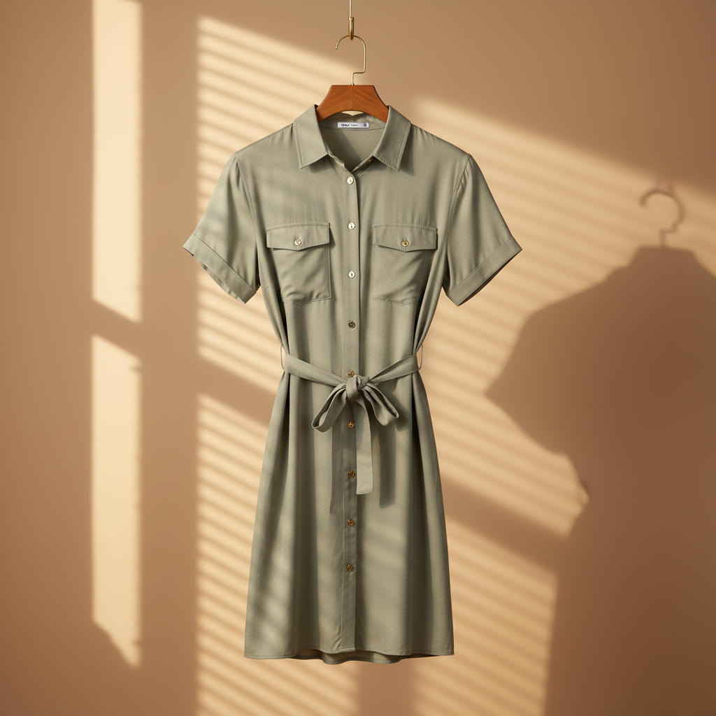 Women Short Sleeve Pocket Tunic