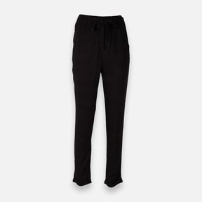 Women Woven Pants Straight Leg Drawstring Trousers