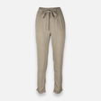 Women Woven Pants Straight Leg Drawstring Trousers