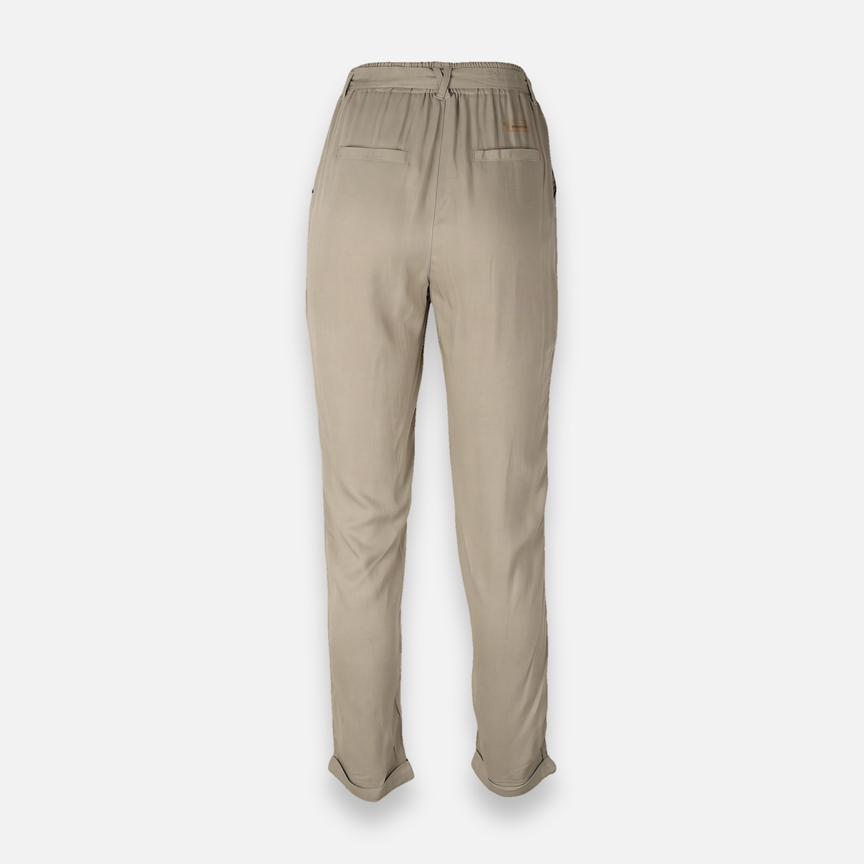 Women Woven Pants Straight Leg Drawstring Trousers