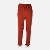 Women Woven Pants Straight Leg Drawstring Trousers