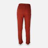 Women Woven Pants Straight Leg Drawstring Trousers
