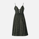 Women Sleeve Less Embroided Woven Maxi Dress