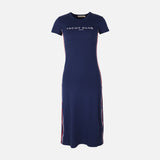 Women Short Sleeve Less Knitted Maxi Dress