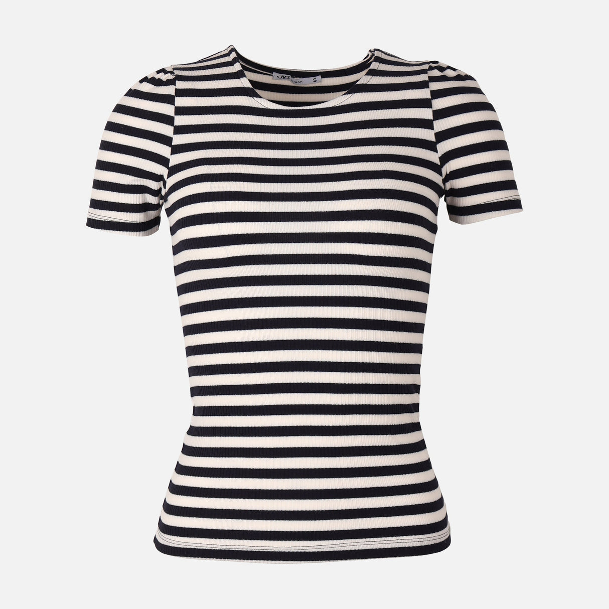 Women Ribbed Short Sleeve T-Shirt