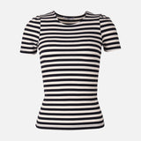 Women Ribbed Short Sleeve T-Shirt