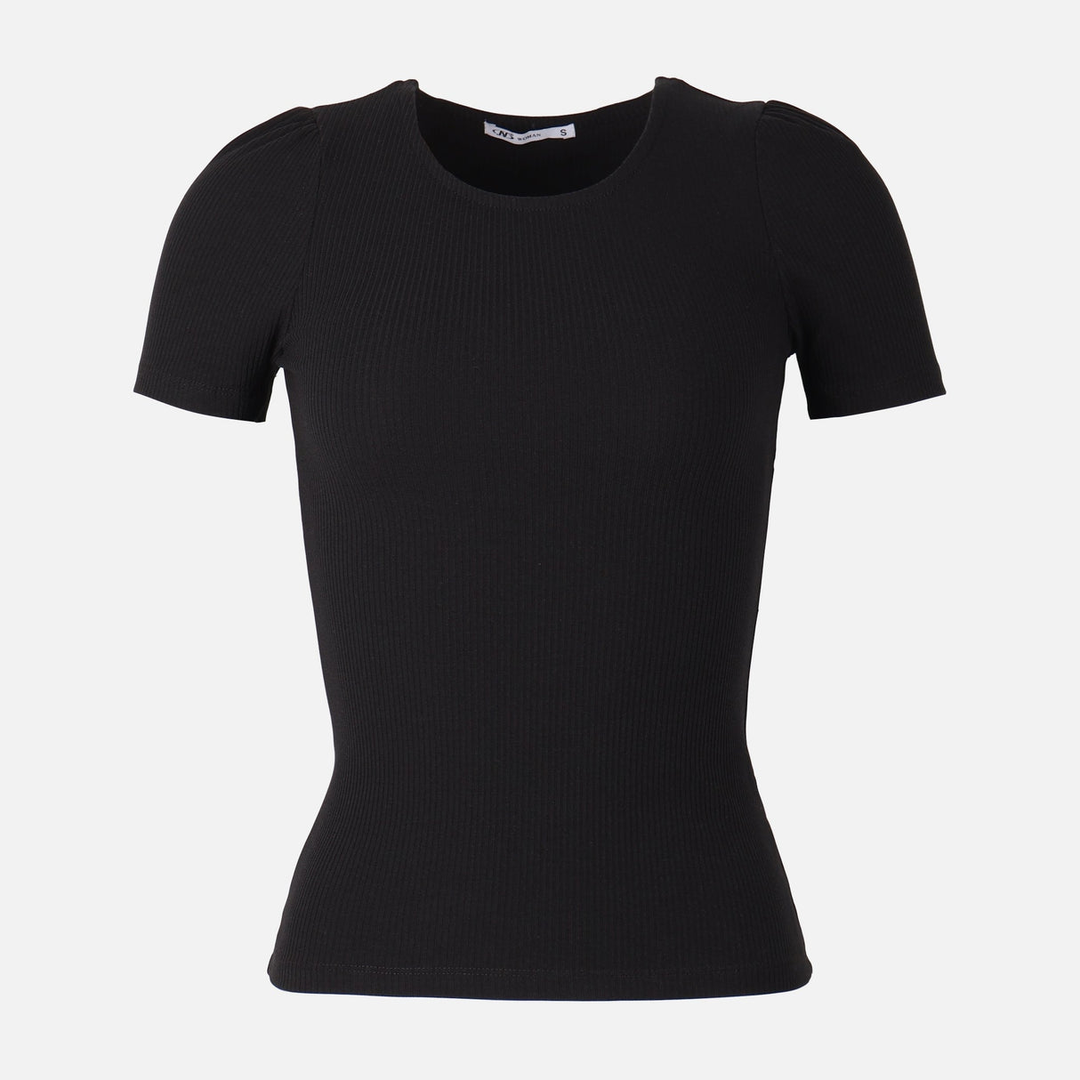 Women Ribbed Short Sleeve T-Shirt