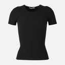 Women Ribbed Short Sleeve T-Shirt
