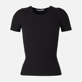 Women Ribbed Short Sleeve T-Shirt