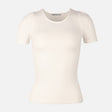 Women Ribbed Short Sleeve T-Shirt