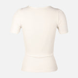 Women Ribbed Short Sleeve T-Shirt