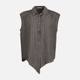Women Sleeveless Striped Shirt