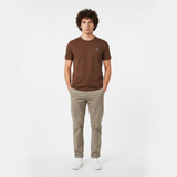 Men Jacquard Round Neck Short Sleeve T-Shirt