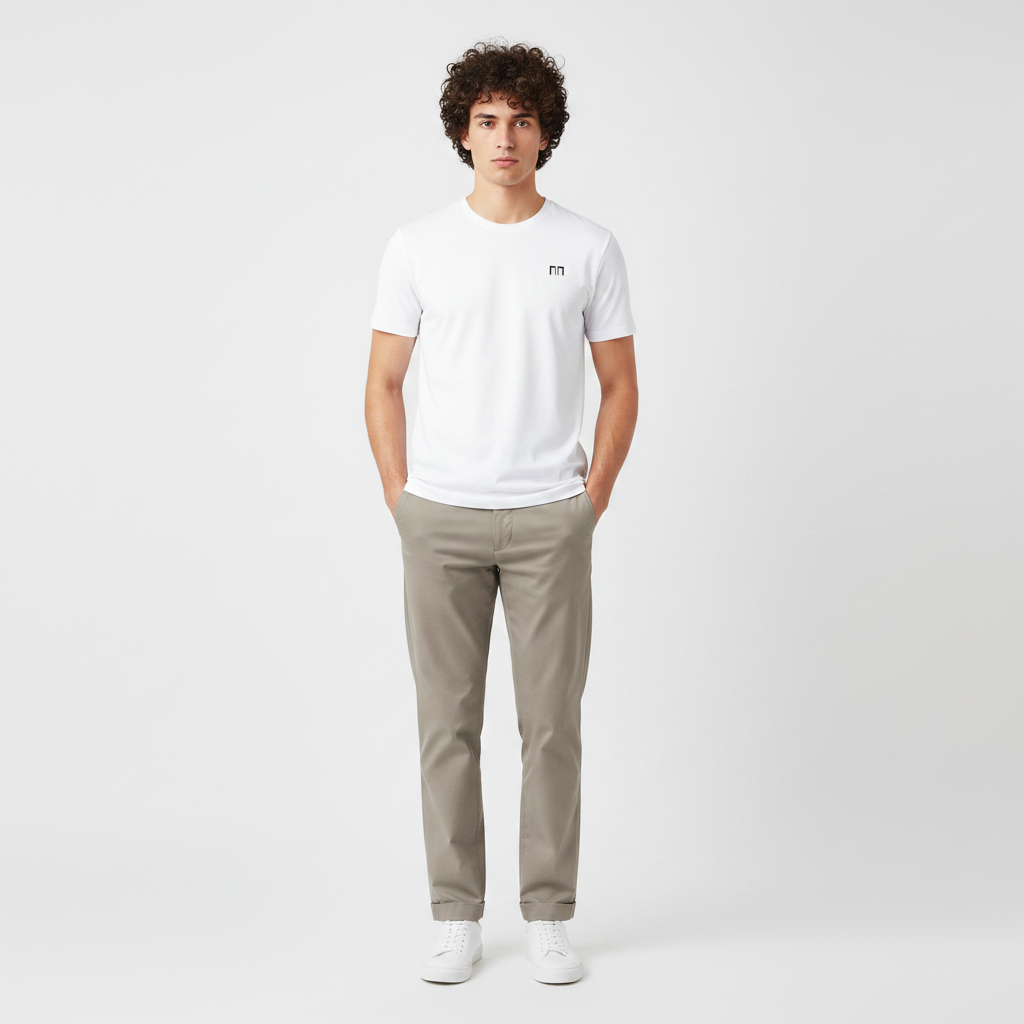 Men Structured Round Neck T-Shirt