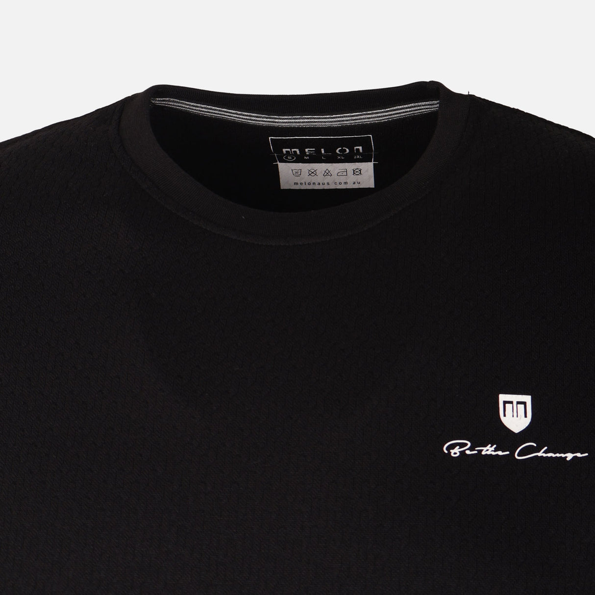 Men Structure T-Shirt Round Neck
