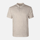 Men Structure T-Shirt Henley Neck