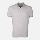 Men Structured Polo V-Neck Opening