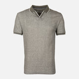 Men Structured Polo V-Neck Opening