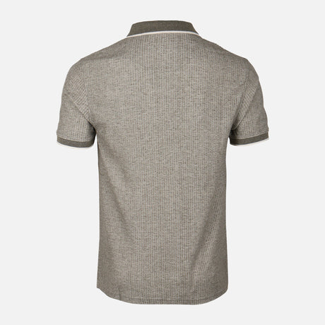 Men Structured Polo V-Neck Opening