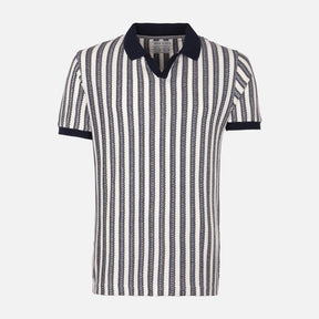 Men'S Striped Polo T-Shirt Short Sleeve
