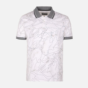 Men All-Over Print Polo T-Shirt Short Sleeve