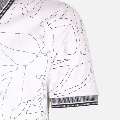 Men All-Over Print Polo T-Shirt Short Sleeve