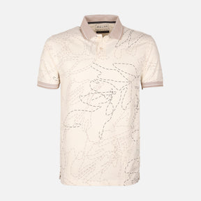 Men All-Over Print Polo T-Shirt Short Sleeve