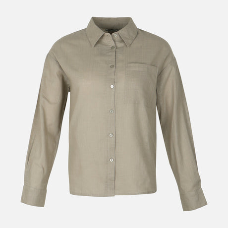 Women Long Sleeve Cotton Flex Shirt