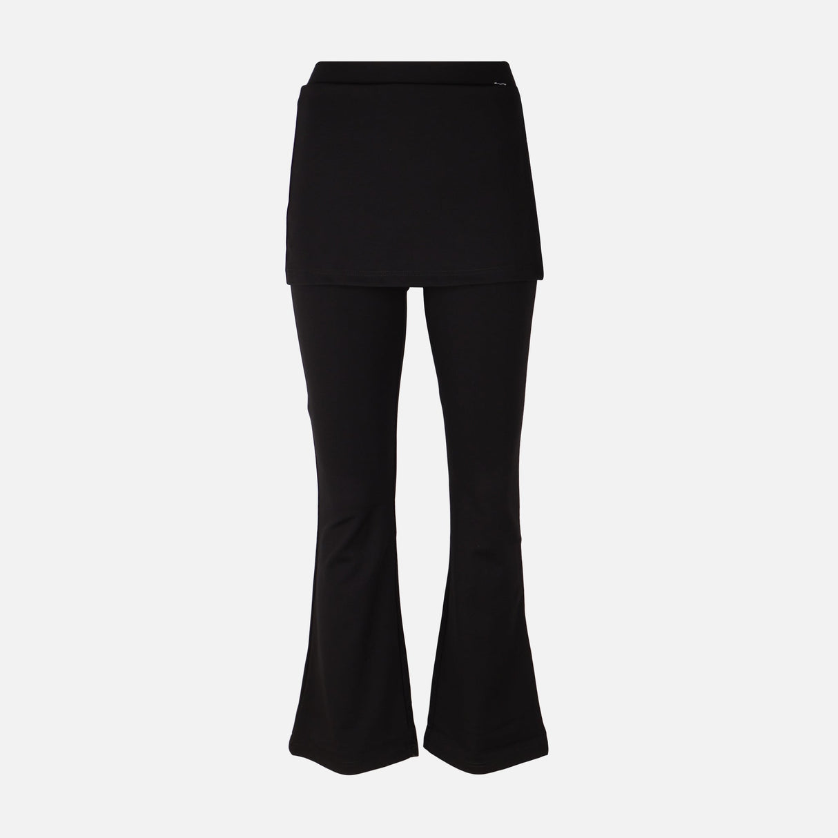 Women Wrap Flare Fit Jersey Pants With Skirt Overlay