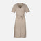 Women Short Sleeve Cotton Flex Midi Dress