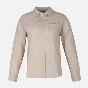 Women Long Sleeve Cotton Flex Shirt