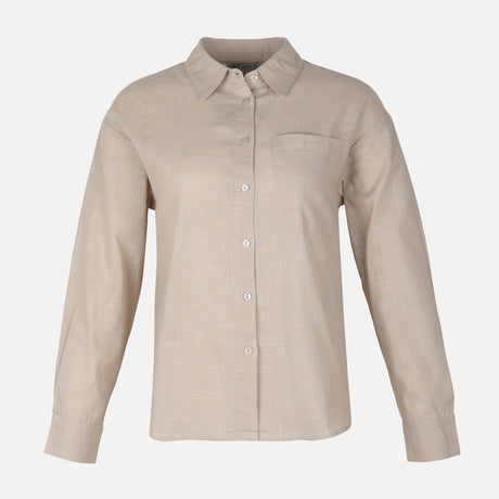 Women Long Sleeve Cotton Flex Shirt