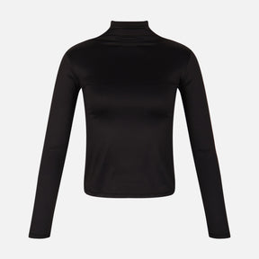Women Basic Long Sleeve High Neck T-Shirt
