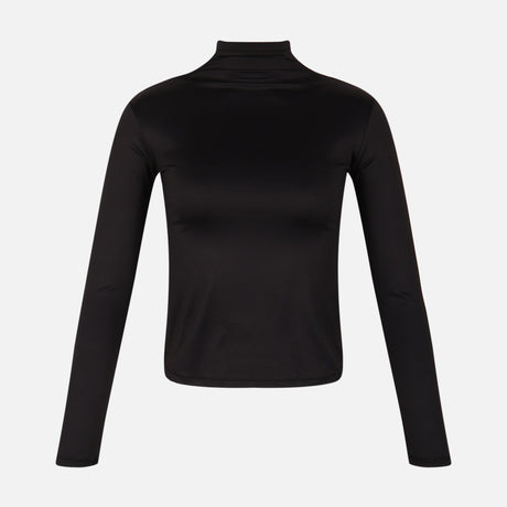 Women Basic Long Sleeve High Neck T-Shirt