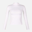 Women Basic Long Sleeve High Neck T-Shirt