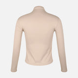 Women Basic Long Sleeve High Neck T-Shirt