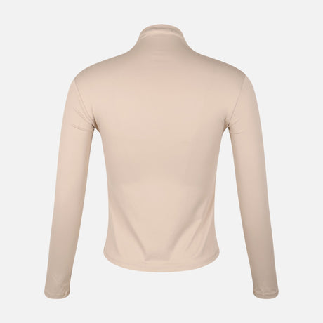 Women Basic Long Sleeve High Neck T-Shirt