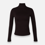 Women Basic Long Sleeve High Neck T-Shirt